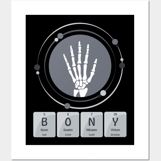 Bony skeletal hand x ray Wall Art by Fun with Science